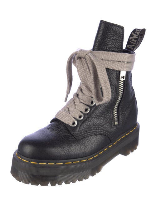 Dr. Martens Rick Owens X Dr. Martens Leather Colorblock Pattern Combat Boots