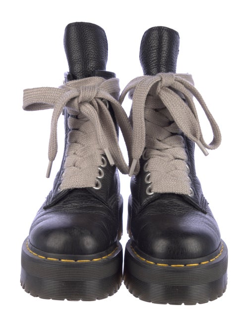 Dr. Martens Rick Owens X Dr. Martens Leather Colorblock Pattern Combat Boots