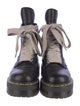 Dr. Martens Rick Owens X Dr. Martens Leather Colorblock Pattern Combat Boots