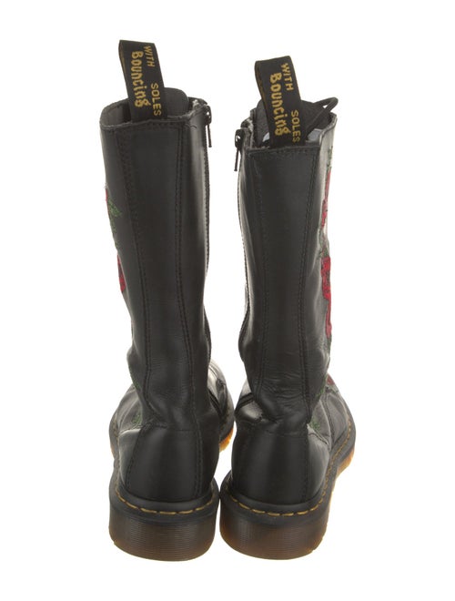 Dr. Martens Leather Floral Print Combat Boots