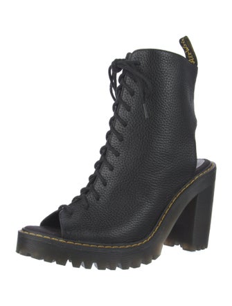 Dr. Martens Leather Cutout Accent Lace-Up Boots