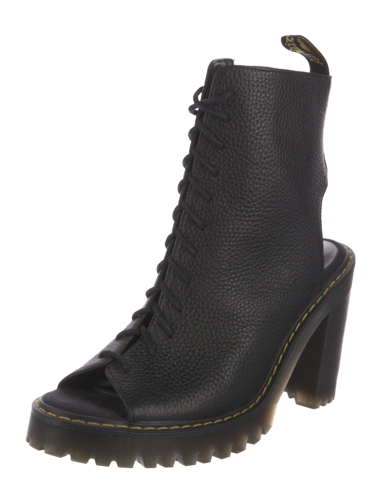 Dr. Martens Leather Cutout Accent Lace-Up Boots
