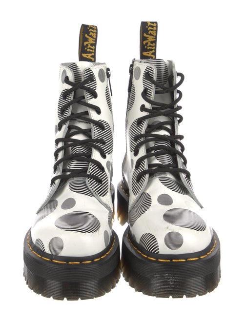 Dr. Martens Leather Polka Dot Print Lace-Up Boots