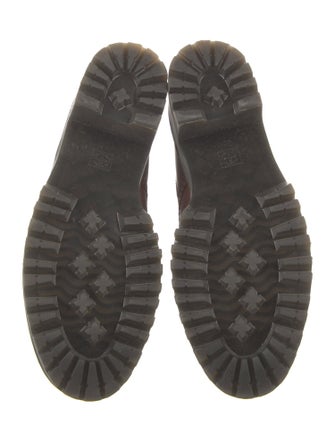 Dr. Martens Leather Colorblock Pattern Combat Boots