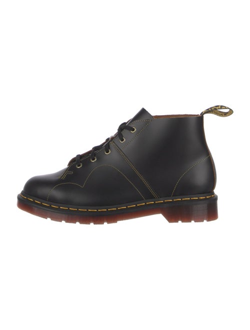 Dr. Martens Leather Whipstitch Trim Lace-Up Boots