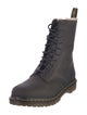 Dr. Martens Leather Colorblock Pattern Combat Boots