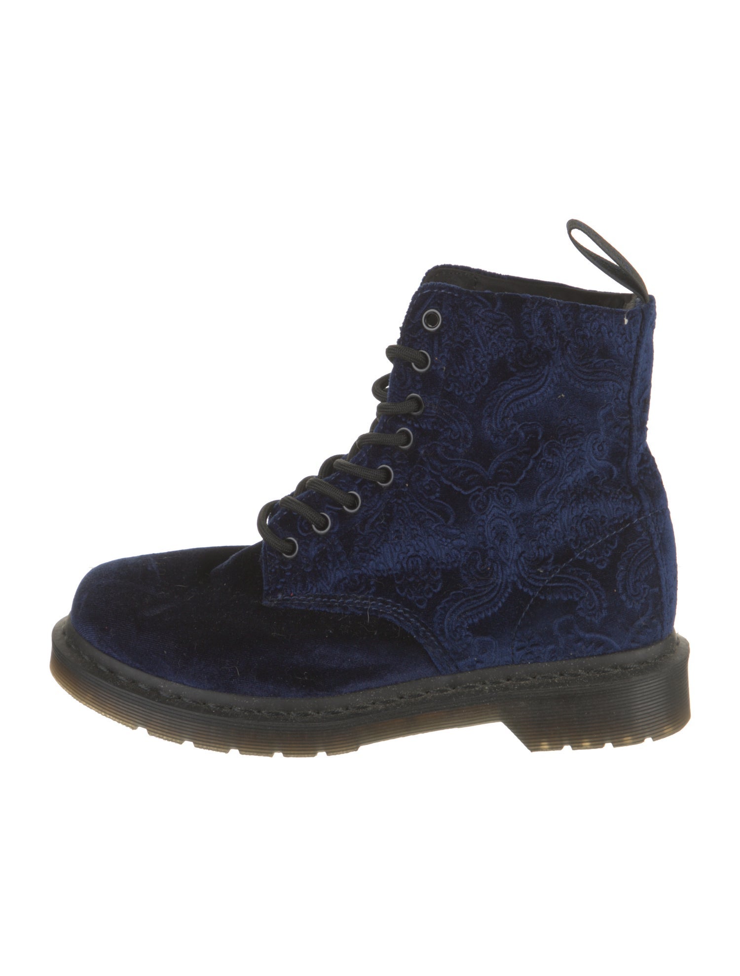 Dr. Martens Velvet Printed Combat Boots