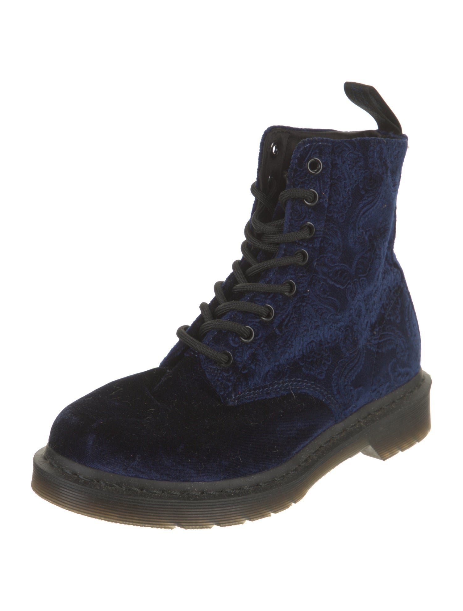 Dr. Martens Velvet Printed Combat Boots