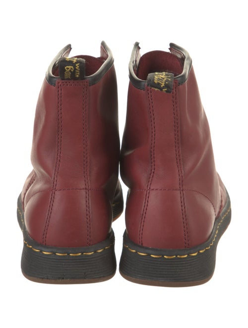 Dr. Martens Leather Colorblock Pattern Combat Boots