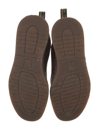 Dr. Martens Leather Colorblock Pattern Combat Boots