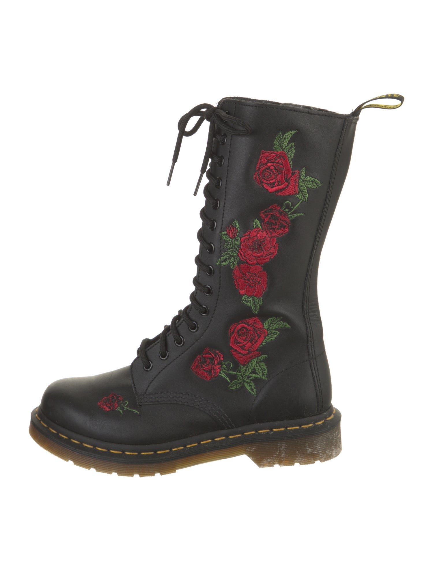 Dr. Martens Leather Floral Print Boots