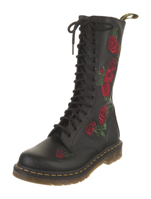 Dr. Martens Leather Floral Print Boots