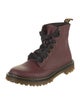 Dr. Martens Leather Colorblock Pattern Combat Boots