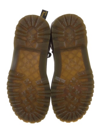 Dr. Martens Leather Colorblock Pattern Combat Boots