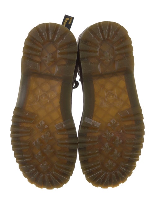 Dr. Martens Leather Colorblock Pattern Combat Boots