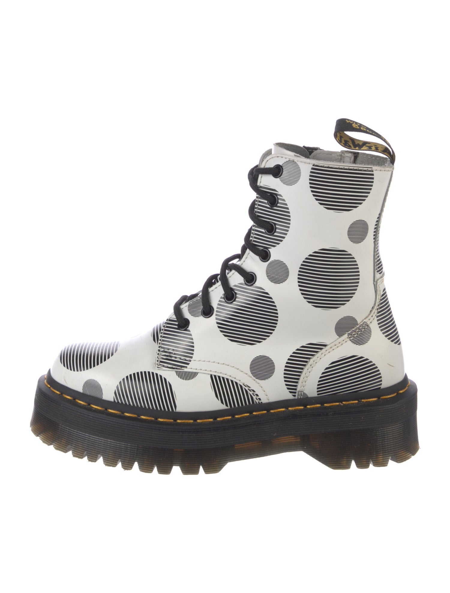 Dr. Martens Leather Animal Print Combat Boots