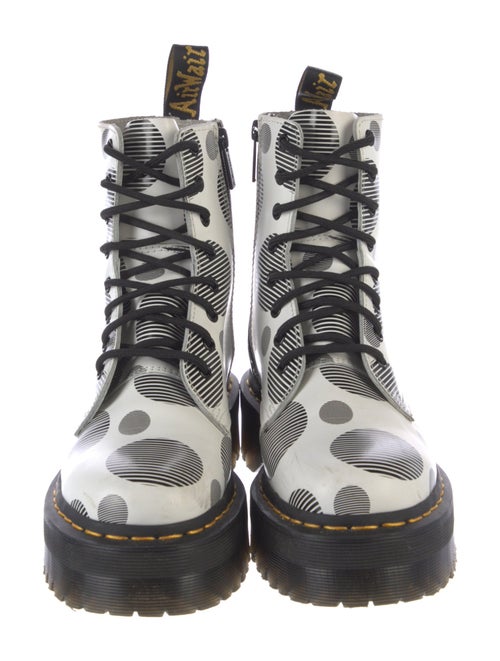 Dr. Martens Leather Animal Print Combat Boots
