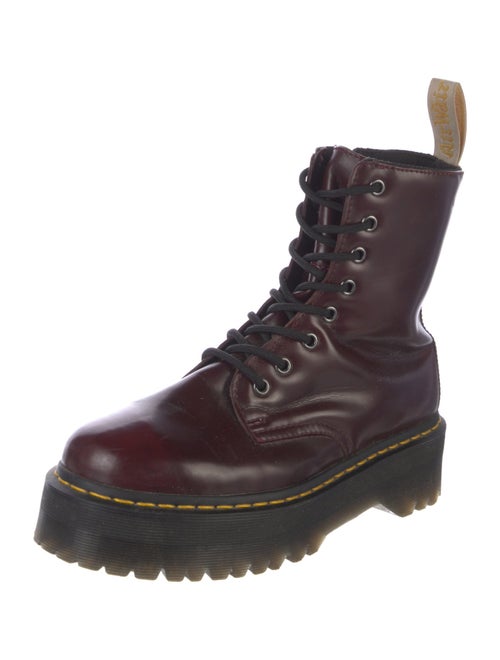 Dr. Martens Patent Leather Colorblock Pattern Combat Boots