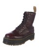 Dr. Martens Patent Leather Colorblock Pattern Combat Boots