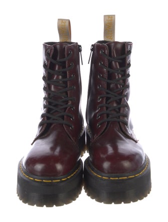 Dr. Martens Patent Leather Colorblock Pattern Combat Boots