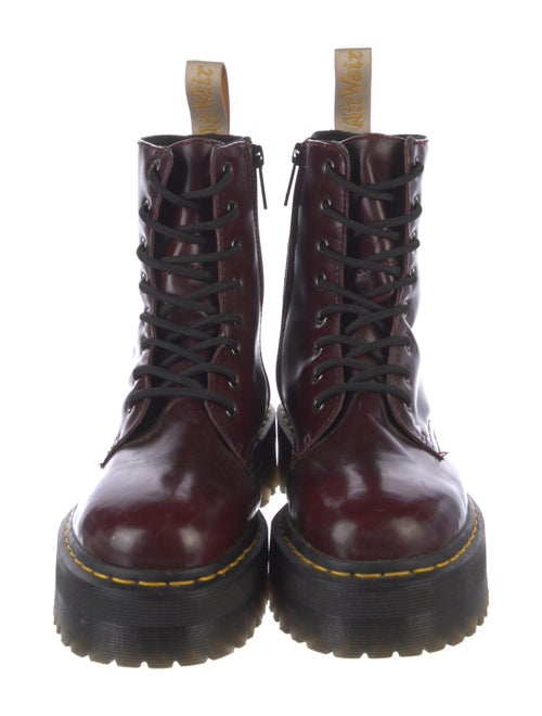 Dr. Martens Patent Leather Colorblock Pattern Combat Boots