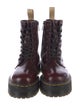 Dr. Martens Patent Leather Colorblock Pattern Combat Boots