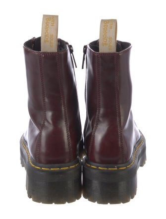 Dr. Martens Patent Leather Colorblock Pattern Combat Boots