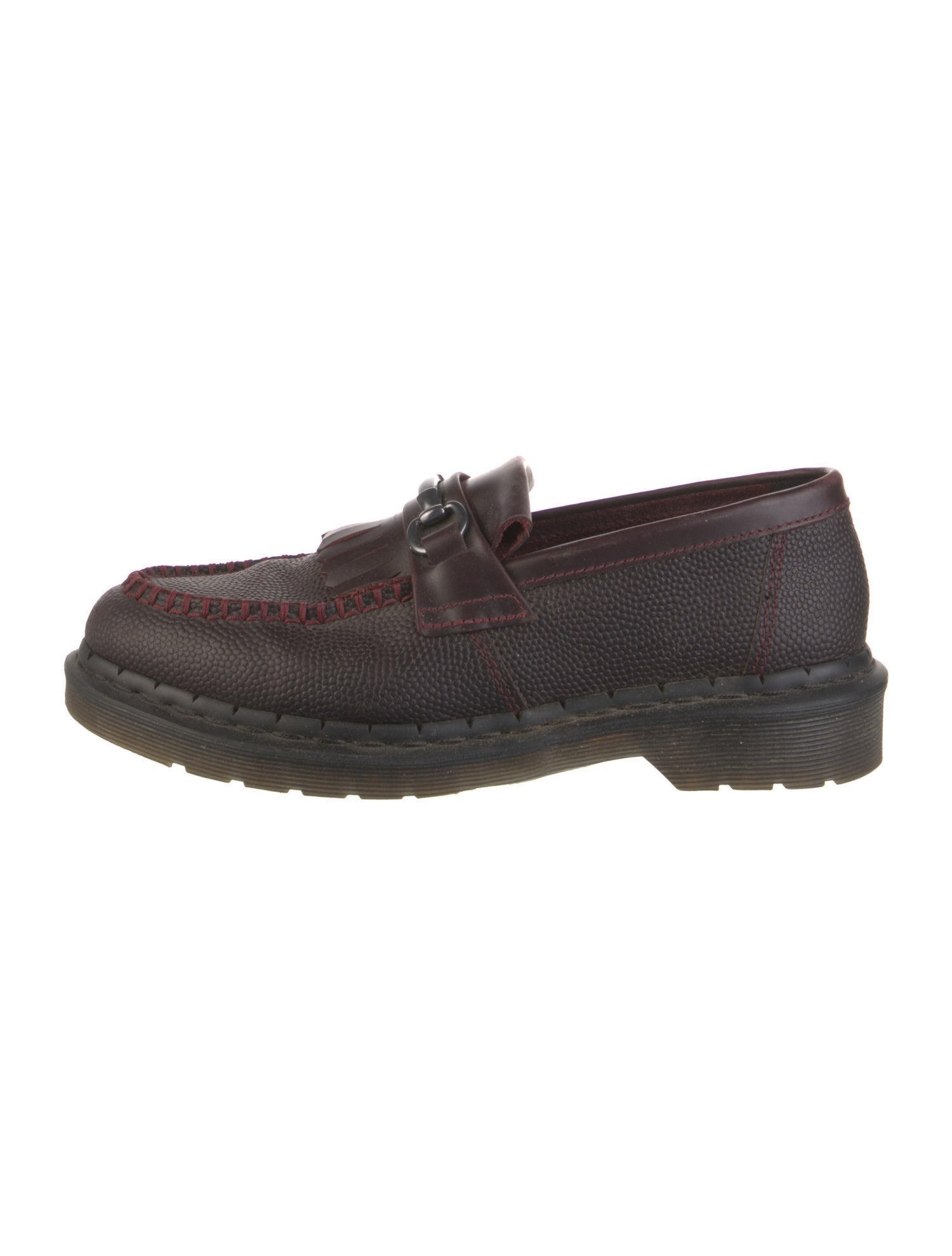Dr. Martens Leather Fringe Trim Accent Loafers