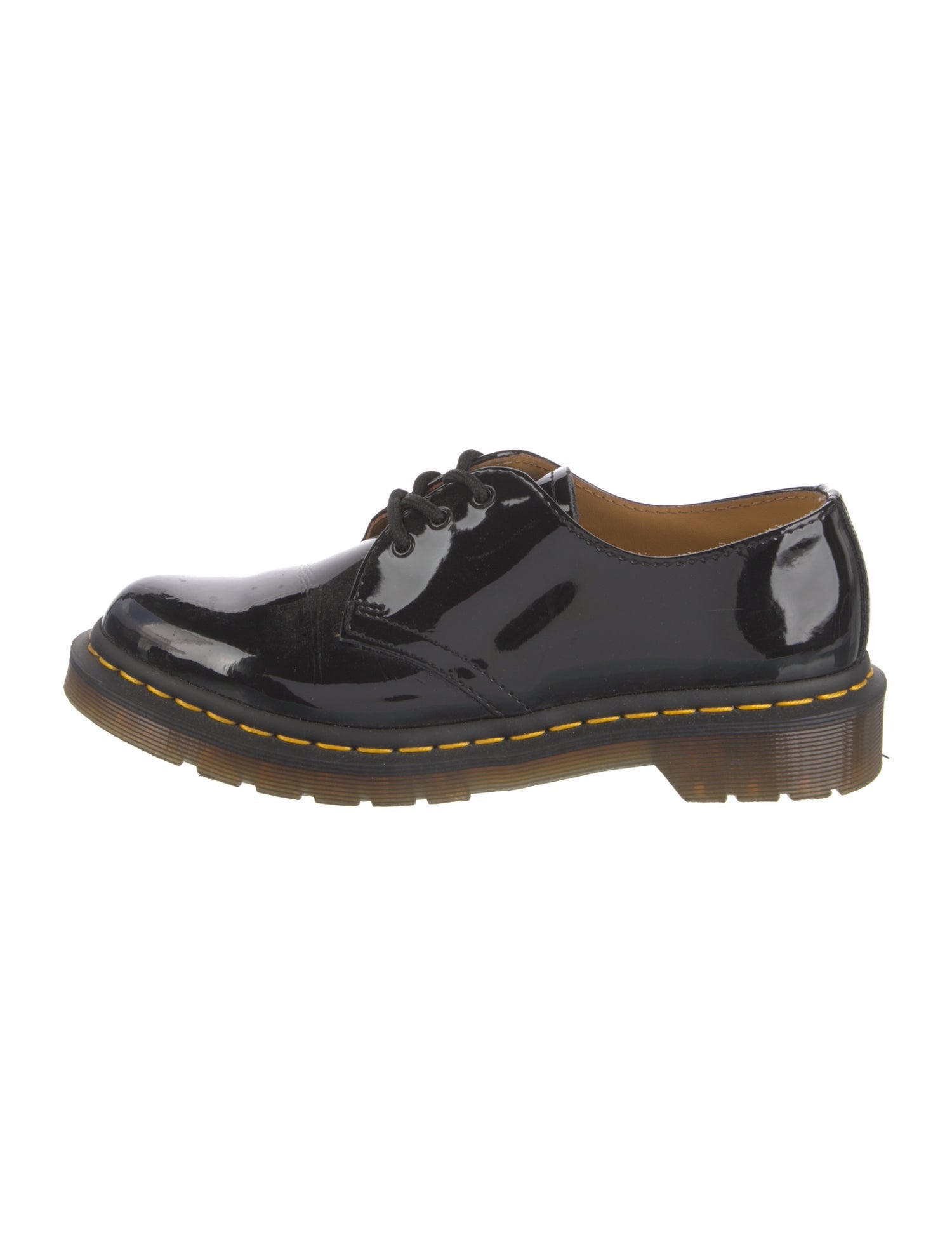 Dr. Martens Patent Leather Colorblock Pattern Sneakers