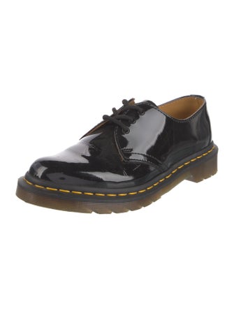 Dr. Martens Patent Leather Colorblock Pattern Sneakers