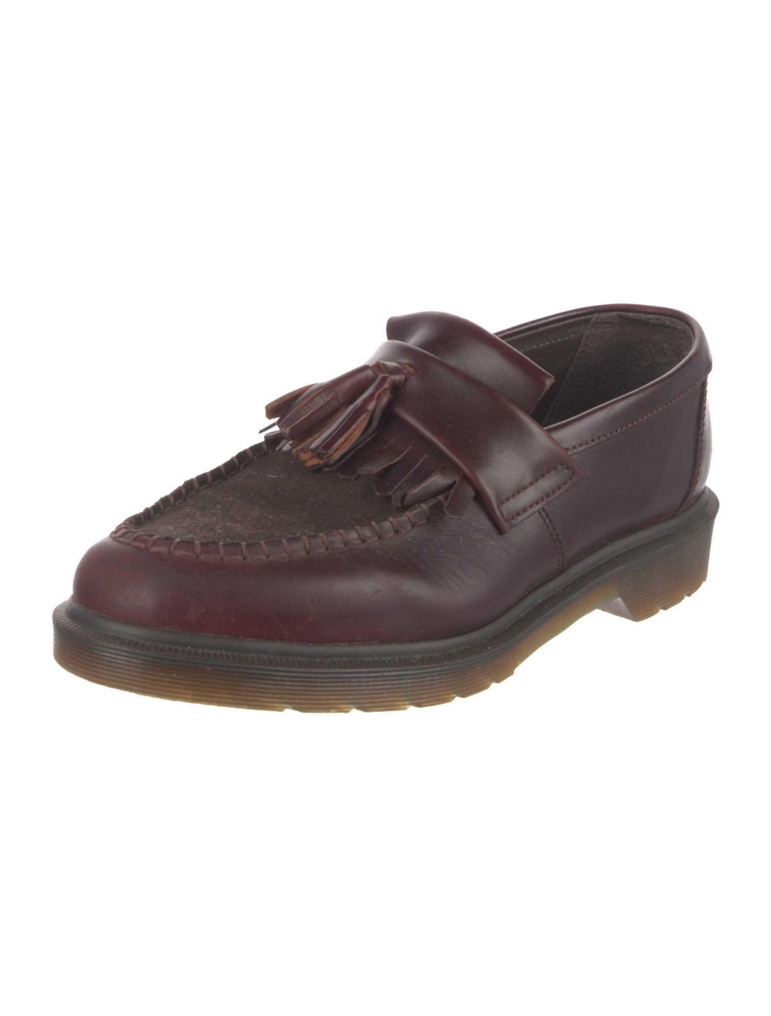 Dr. Martens Leather Tassel Accents Dress Loafers