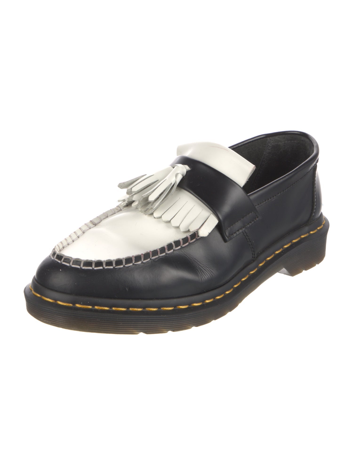Dr. Martens Leather Tassel Accents Dress Loafers