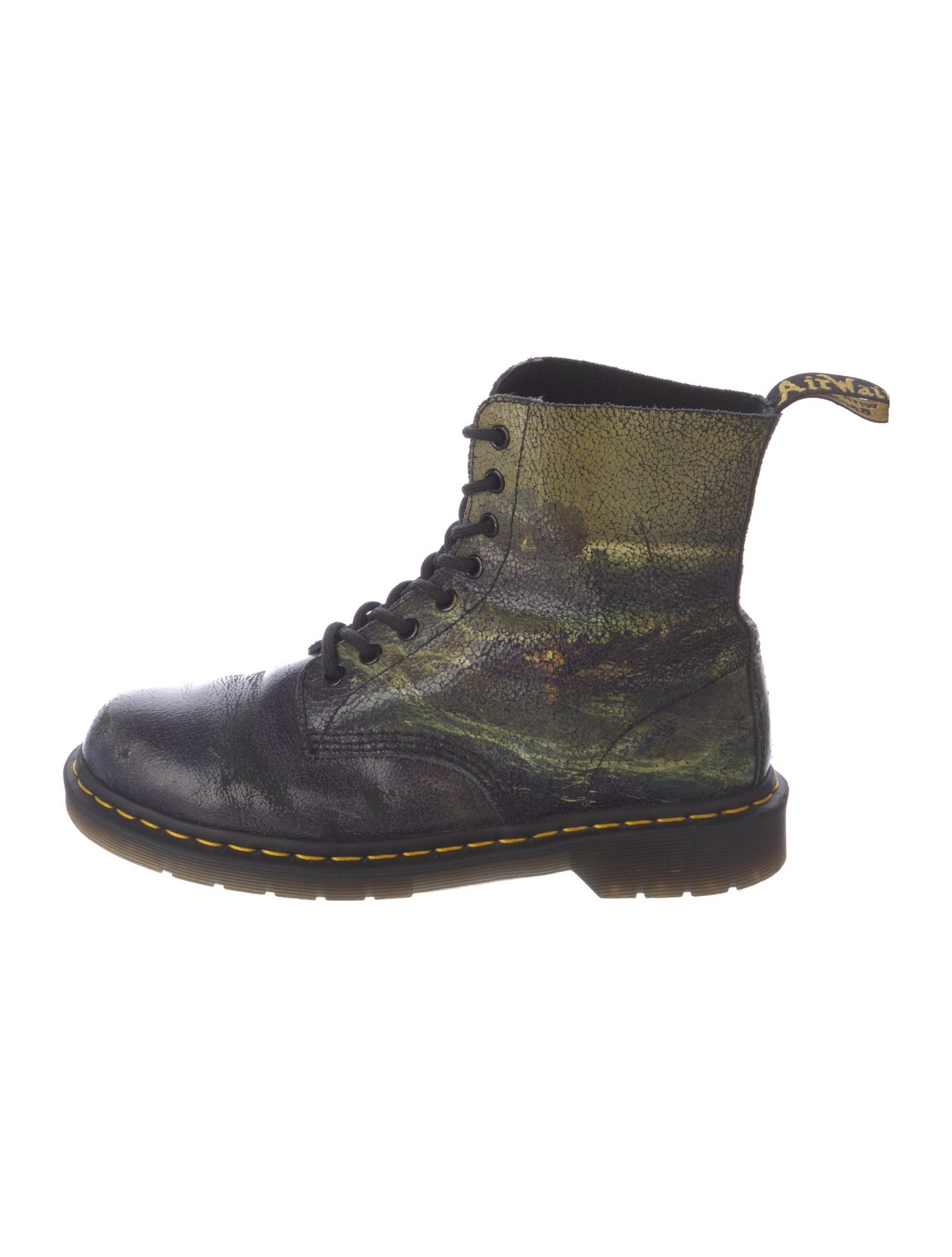 Dr. Martens Leather Patterned Combat Boots