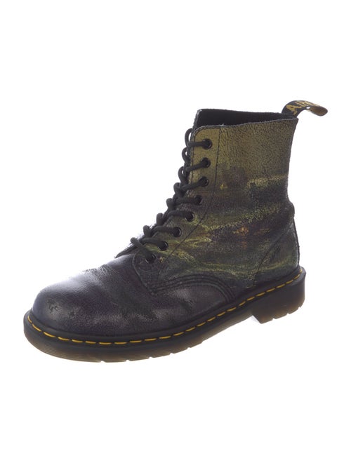 Dr. Martens Leather Patterned Combat Boots