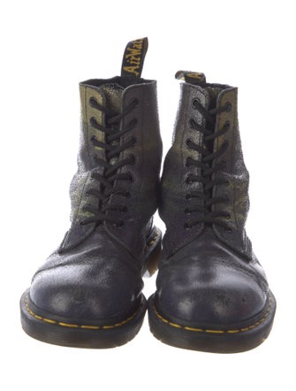 Dr. Martens Leather Patterned Combat Boots