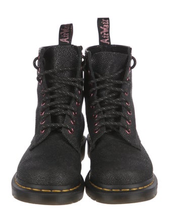 Dr. Martens Leather Glitter Accents Combat Boots