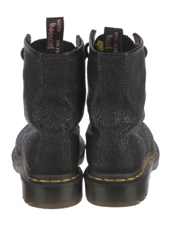 Dr. Martens Leather Glitter Accents Combat Boots