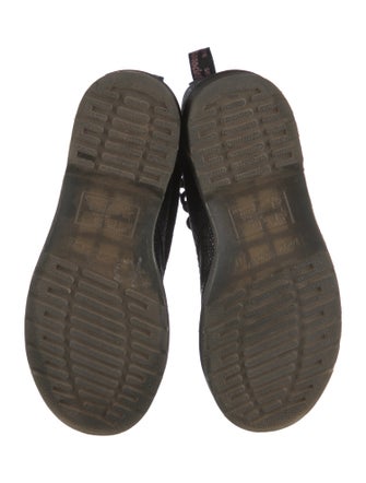 Dr. Martens Leather Glitter Accents Combat Boots