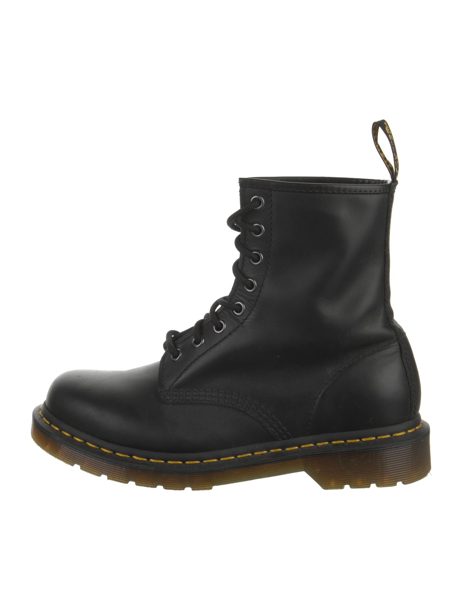 Dr. Martens Leather Striped Combat Boots