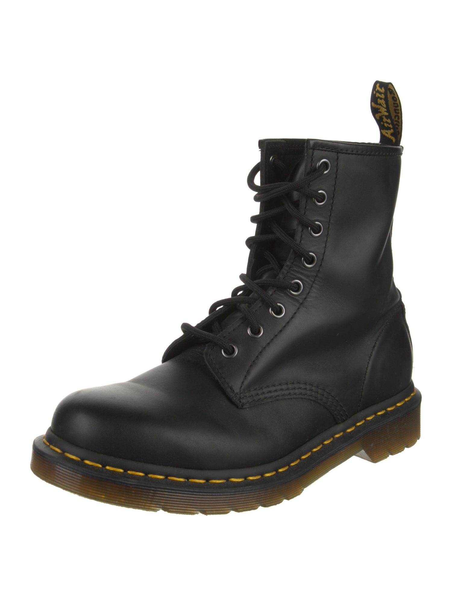 Dr. Martens Leather Striped Combat Boots