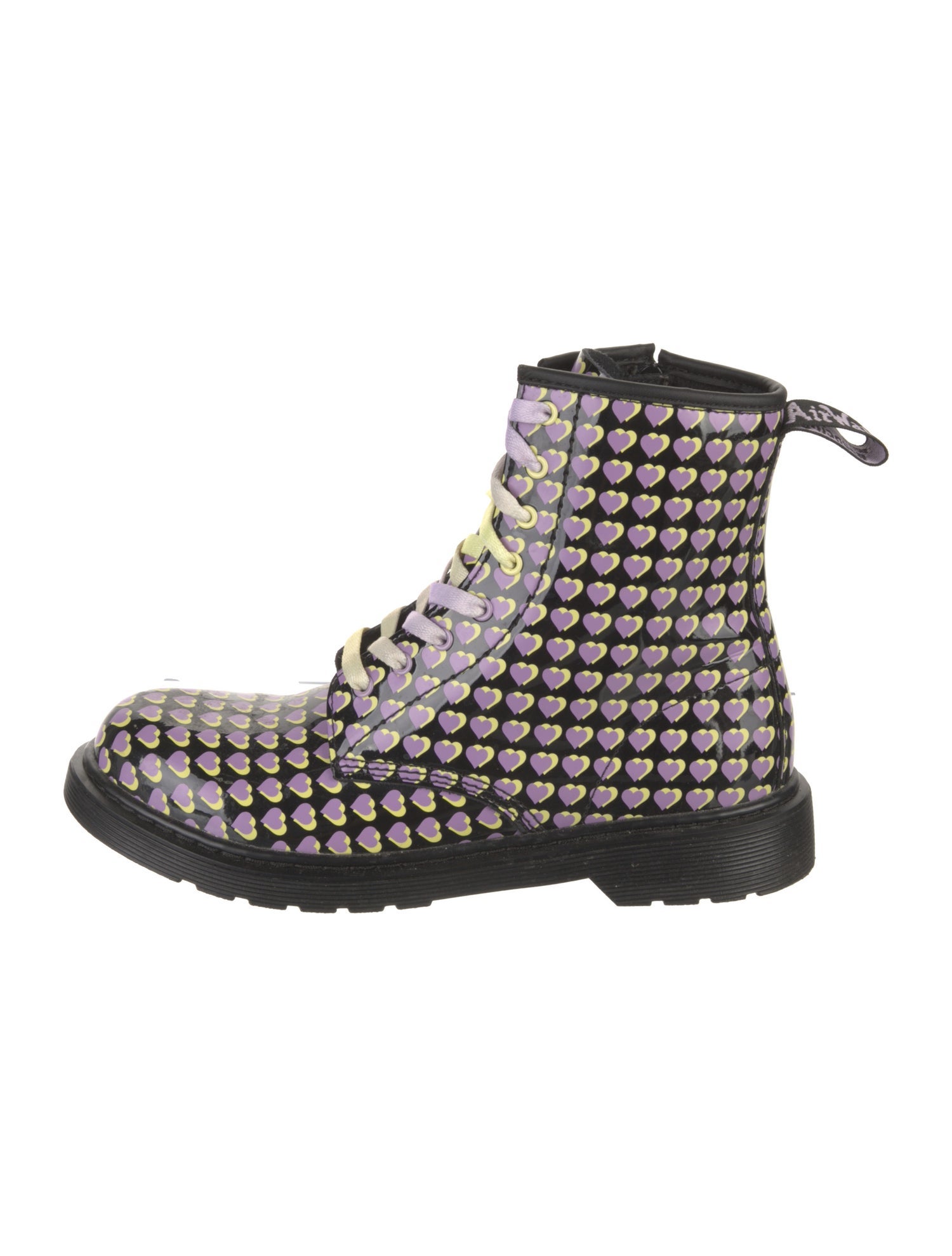 Dr. Martens Patent Leather Printed Combat Boots