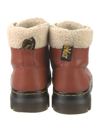Dr. Martens Leather Faux Fur Trim Combat Boots