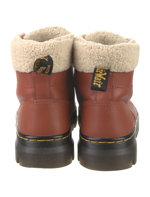 Dr. Martens Leather Faux Fur Trim Combat Boots