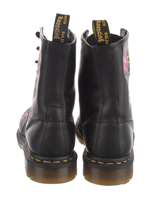 Dr. Martens Leather Floral Print Combat Boots