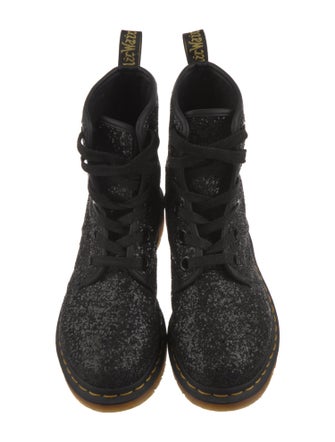 Dr. Martens Glitter Leather Trim Embellishment Combat Boots
