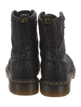 Dr. Martens Glitter Leather Trim Embellishment Combat Boots