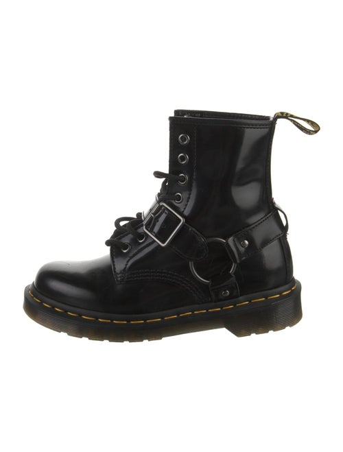 Dr. Martens Patent Leather Leather Trim Embellishment Combat Boots