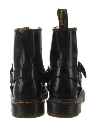 Dr. Martens Patent Leather Leather Trim Embellishment Combat Boots