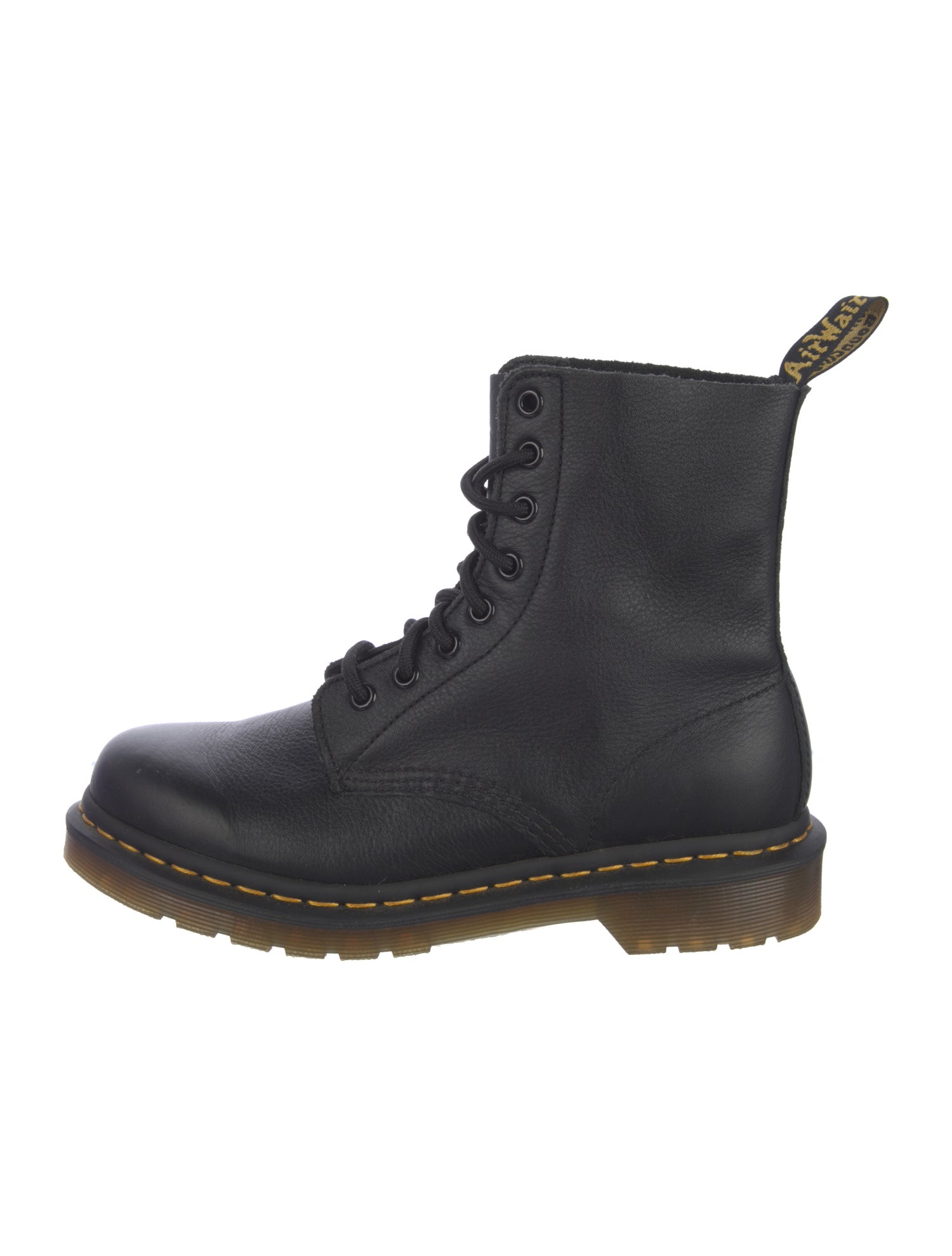Dr. Martens Leather Striped Combat Boots