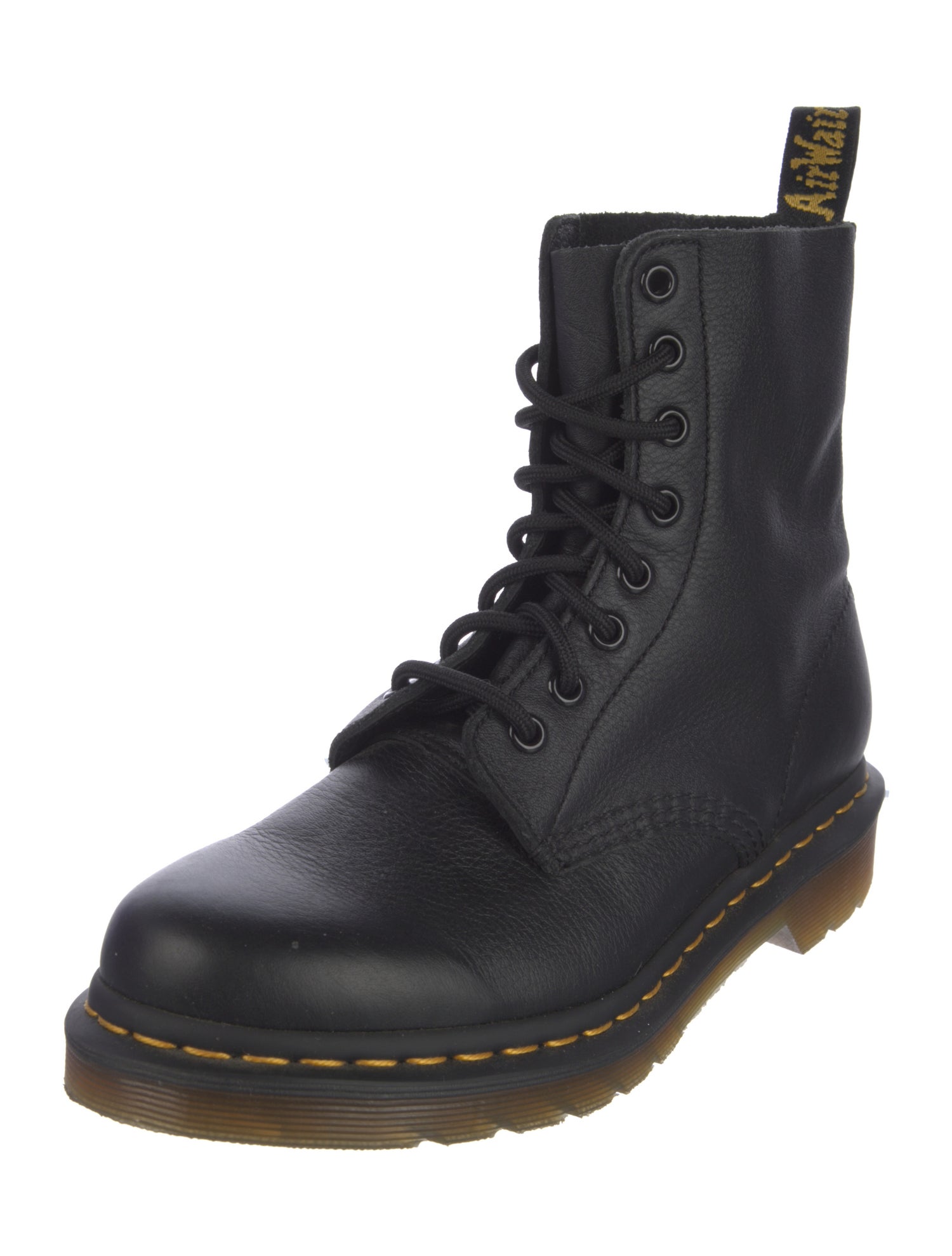 Dr. Martens Leather Striped Combat Boots